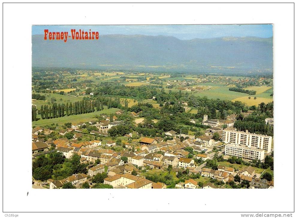 CSM : 01 - Ain : Ferney Volaire : Vue Aérienne :maisons, Immeubles , Campagne Environnante, Reliefs   ... - Ferney-Voltaire