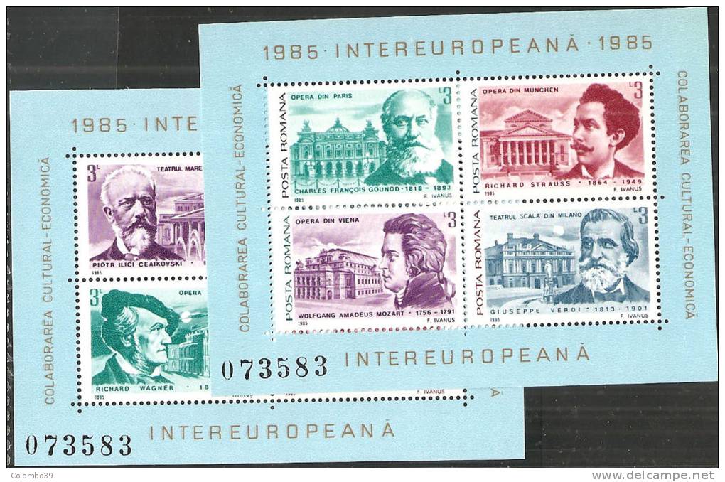 Romania 1985 BF Nuovo** - Mi.212/3  Yv.176/7 - Blocchi & Foglietti