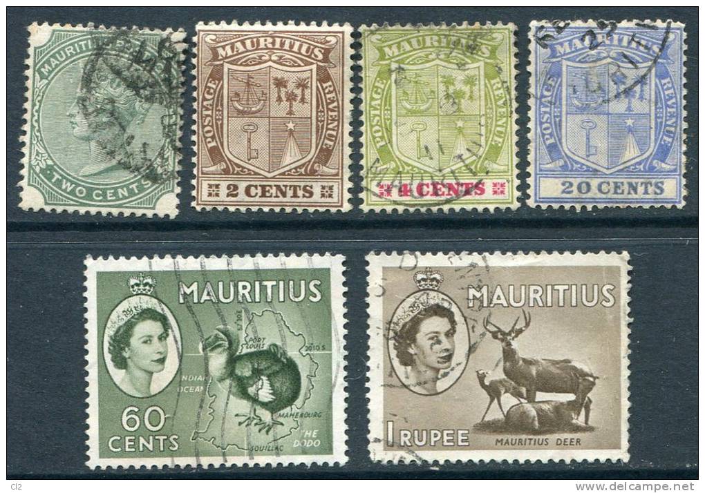 MAURICE - Y&T 69, 132*, 134, 170, 251, 252 - Mauritius (...-1967)
