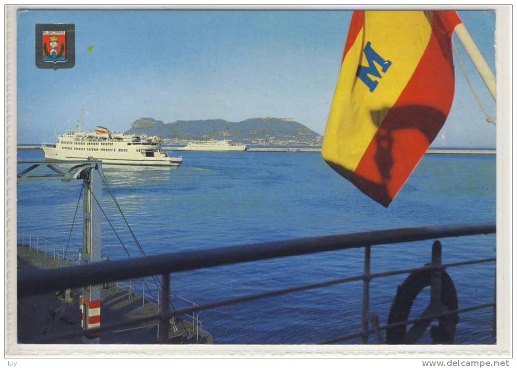 ALGECIRAS - View Of The Harbour And Penon, Cruise Ship - Ca 1970 - Cádiz