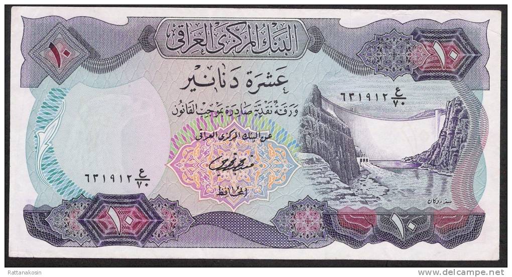 IRAQ  P65   10  DINARS   1973    AUNC. - Iraq