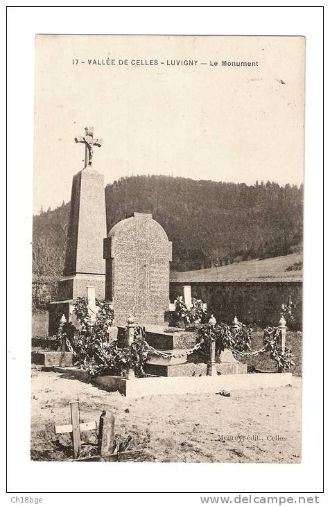 CPA : 88 - Vosges : Vallée De Celles : Luvigny : Le Monument - Peu Commune - Monumenti Ai Caduti