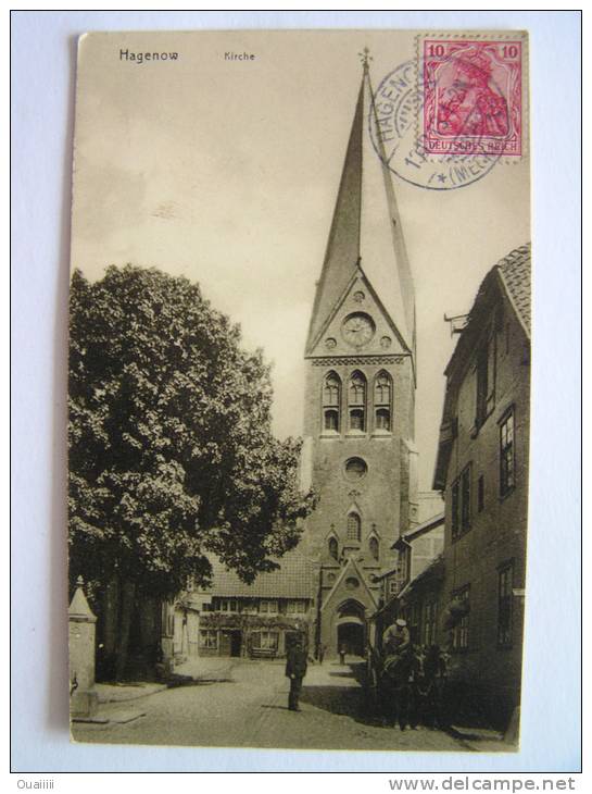 Cpa, Très Belle Vue Animée, Hagenow, Kirche - Hagenow