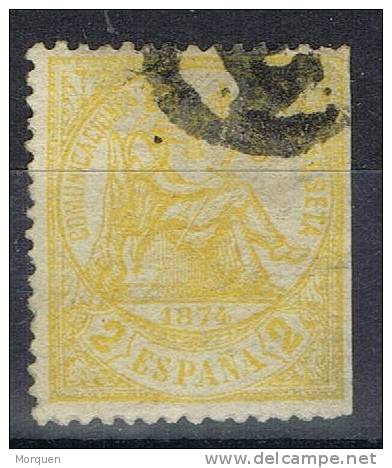 Sello 2 Cts Alegoria Justicia 1874,marca PD, Num 143 º - Used Stamps