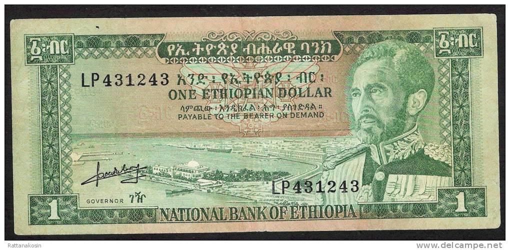 ETHIOPIA   P25a   1   DOLLAR   1966   VF - Ethiopie