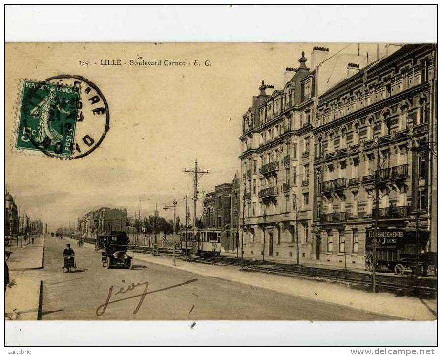 59-LILLE-Boulevard Carnot-animée,Tramway,,,, , - Lille