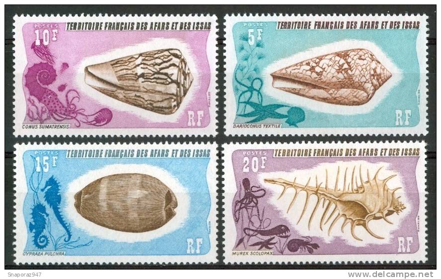 1975 Afars E Issas Conchiglie Shells Coquilles Set MNH** Nu50 - Neufs