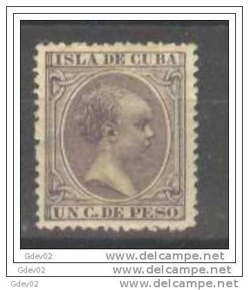 CU146-A328TCP.Spain.Espagne.CUBA    ESPAÑOLA.ALFONSO XII 1896/7 (Ed 146*).con Charnela. MAGNIFICO - Prefilatelia