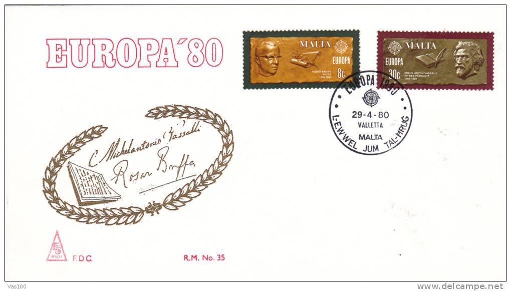 EUROPA,CEPT,LOT COVERS FDC,1972,1973,1974,1975,1976,1977,1978,1979,1980,MALTA. - Collections