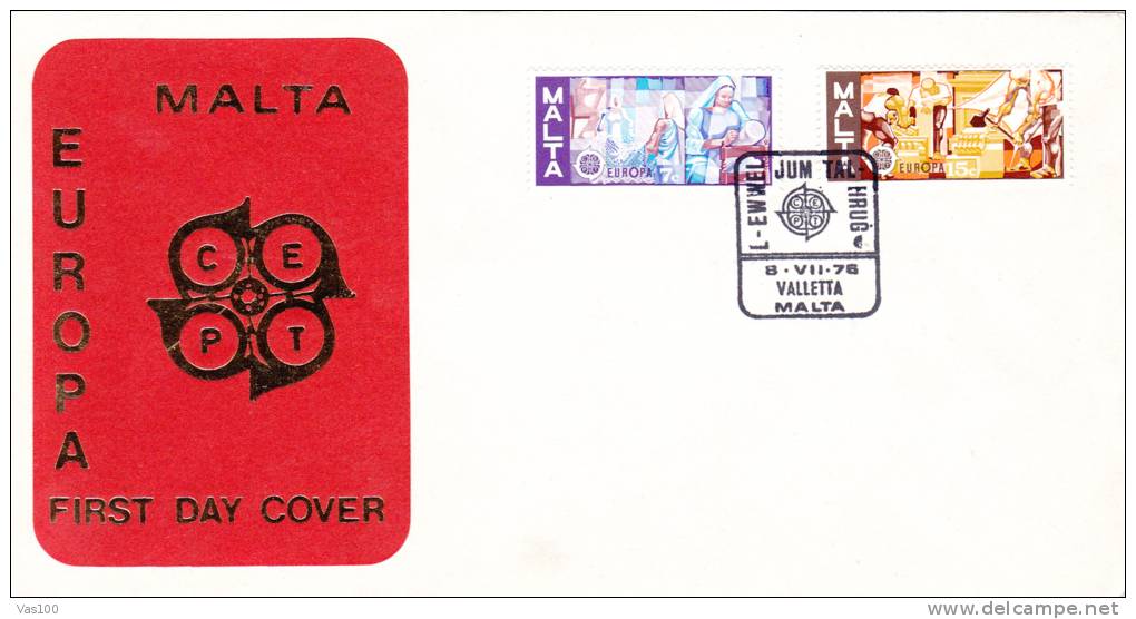 EUROPA,CEPT,LOT COVERS FDC,1972,1973,1974,1975,1976,1977,1978,1979,1980,MALTA. - Collections