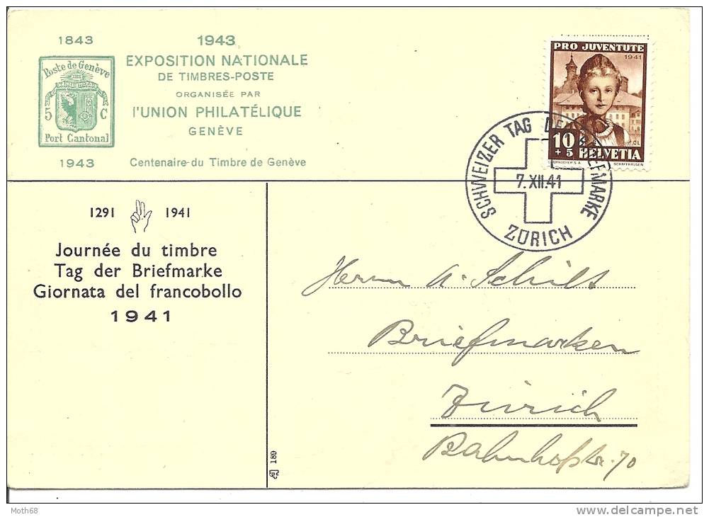 1941 TdB Mit Zusatz Exposition Nationale De Timbre Poste Selten KW 250 - Lettres & Documents