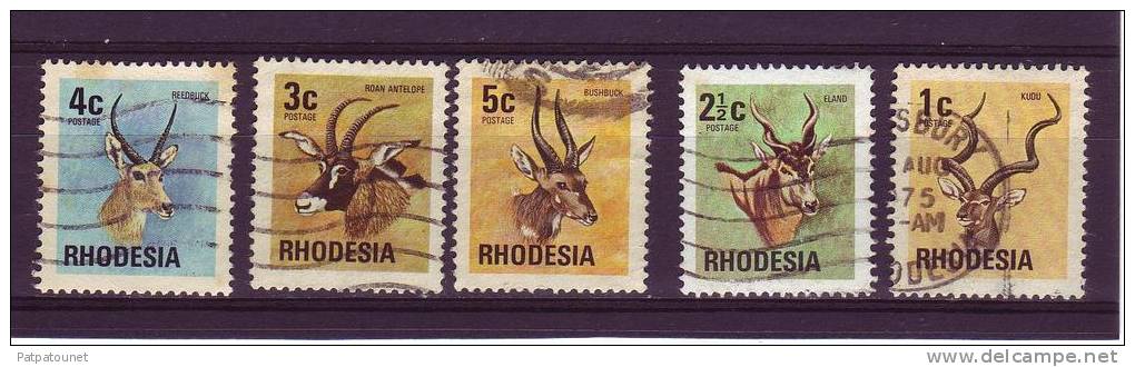 Rhodésie Du Sud YV 234/8 O 1974 Antilopes - Gibier