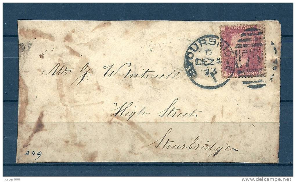 Briefstukje Naar Stourbridge  24/12/1873  (GA5850) - Cartas & Documentos