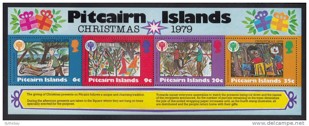 Pitcairn Islands MNH Scott #191a Souvenir Sheet Of 4 Christmas And International Year Of The Child - Pitcairn