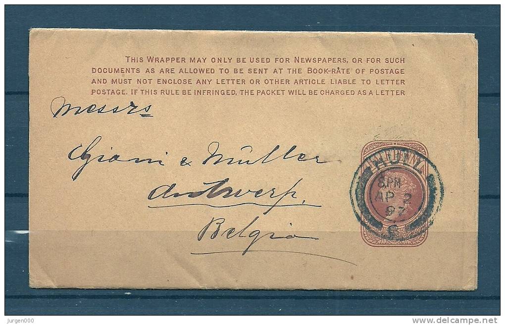 Briefstukje Van Hull Naar Antwerpen (Belgium)  02/04/1897  (GA5993) - Covers & Documents