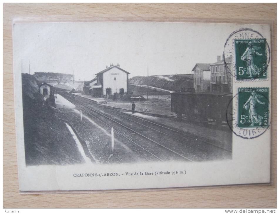 Craponne - Vue De La Gare - Craponne Sur Arzon