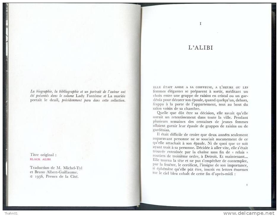 C-L-P N° 42 " ALIBI NOIR / PEUR EN NOIR " WILLIAM-IRISH   CLA POLICIER - Opta - Littérature Policière