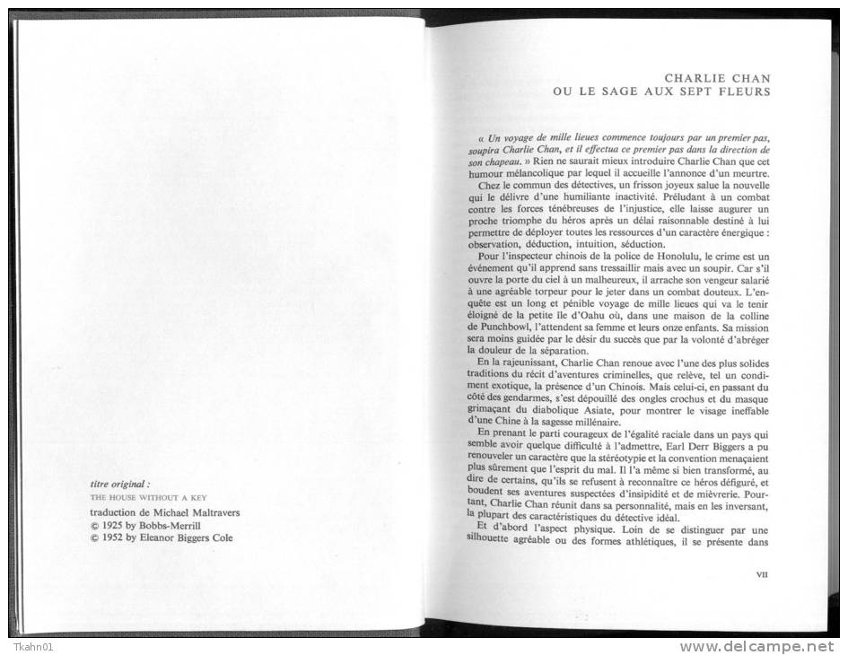 C-L-P N° 38 " CHARLIE-CHAN LA MAISON SANS CLEF / LE CHAMEAU NOIR " EARL-DERR-BIGGERS   CLA POLICIER - Opta - Littérature Policière