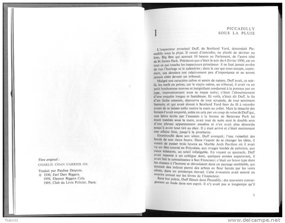 C-L-P N° 49 " CHARLIE-CHAN A LA RESCOUSSE / LE GARDIEN DES CLEFS " EARL-DERR-BIGGERS   CLA POLICIER - Opta - Littérature Policière