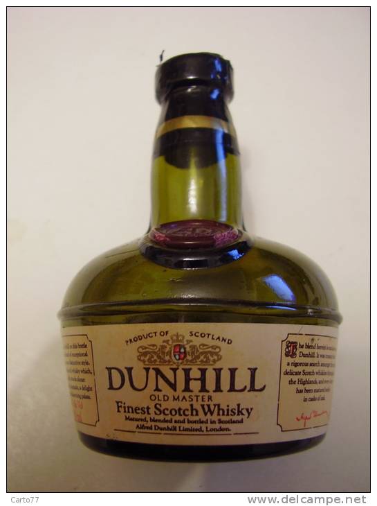 MIGNONNETTE DUNHILL Finest Scotch Whisky  Vide  5cl - Mignonnettes