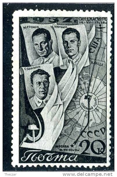 (e668)  Russia 1938  Sc.641  No Gum  Mi.600 - Used Stamps