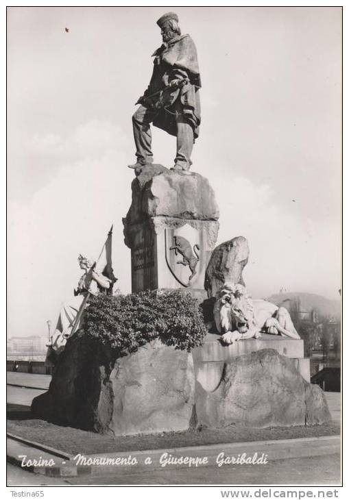 TORINO--MONUMENTO A G. GARIBALDI--IL MAGGIORE EROE DELL'INDIPENDENZA ITALIANA IN CORSO CAIROLI (O.TABACCHI)--FG--N - Autres Monuments, édifices