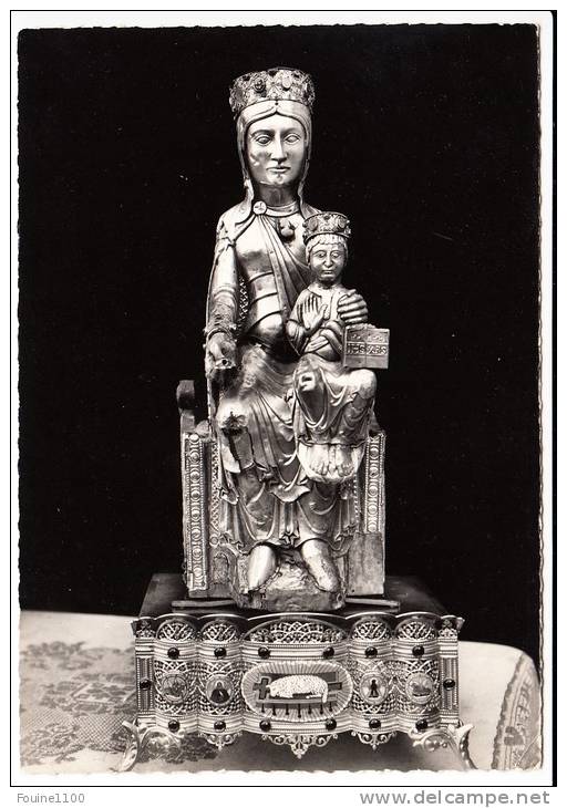 Carte ( Format 15 X 10,5 Cm ) Vierge D' Argent Du Trésor De L' Abbaye De Beaulieu ( Statue )  ( Recto Verso ) - Autres & Non Classés