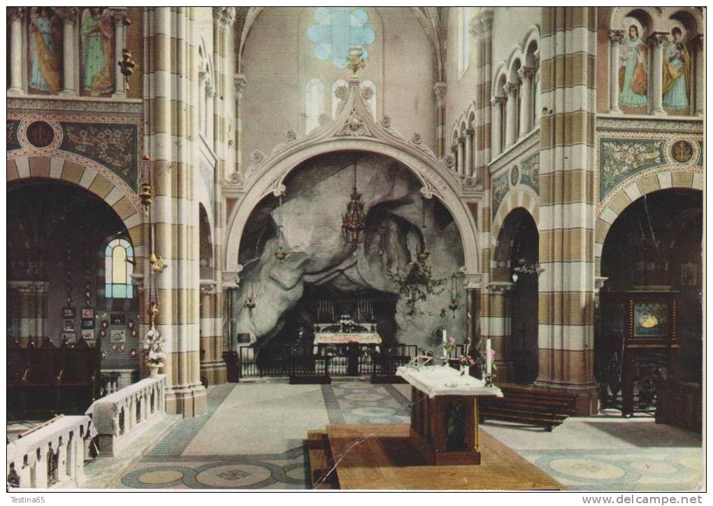 TORINO--GIAVENO--SELVAGGIO--SANTUARIO DI N.S. DI LOURDES--NUOVO ALTARE SFONDO GROTTA--FG --V 1967 - Autres Monuments, édifices