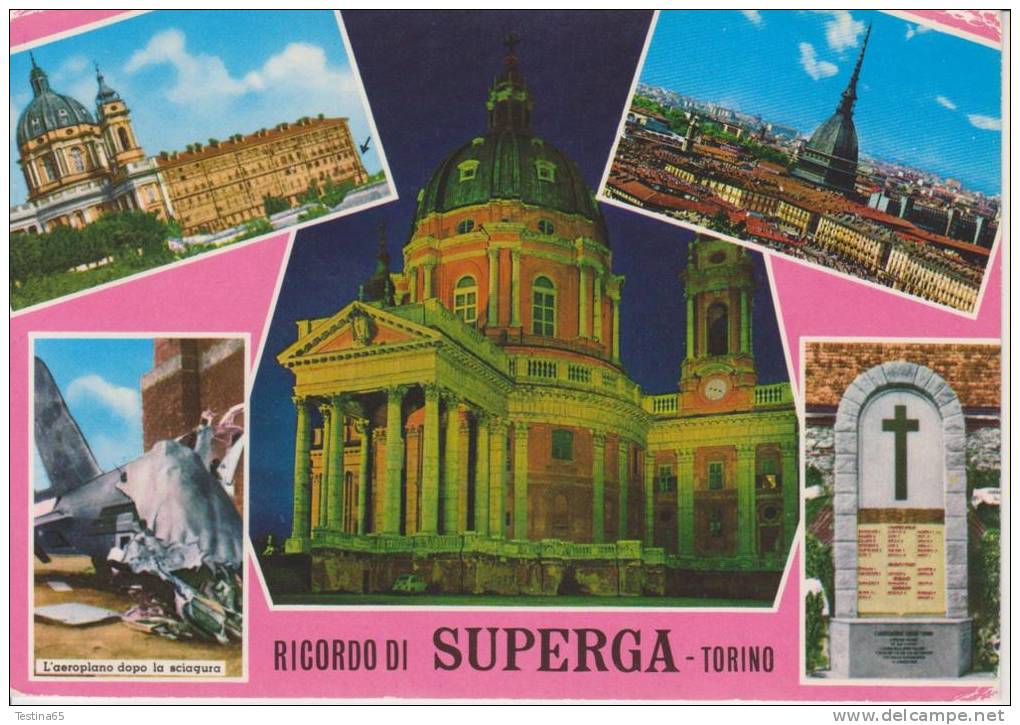 TORINO--RICORDO DI SUPERGA--VEDUTE--L'AEROPLANO DOPO LA SCIAGURA--FG--N - Autres Monuments, édifices