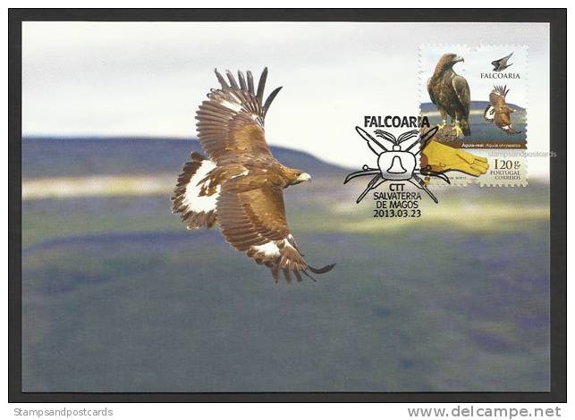 Portugal Aigle Royal Aquila Chrysaetos Carte Maximum Fauconnerie 2013 Golden Eagle Maxicard Falconry - Maximum Cards & Covers