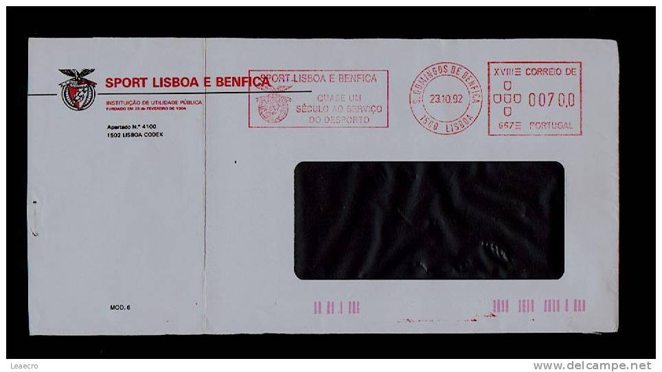 Portugal EMA Sports Clubs Football Soccer 1992  Publicitary Front Cover Sport Lisboa E Benfica Emblem Gc1133 - Clubs Mythiques