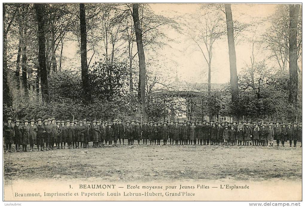 BEAUMONT ECOLE MOYENNE POUR JEUNES FILLES L'ESPLANADE - Beaumont