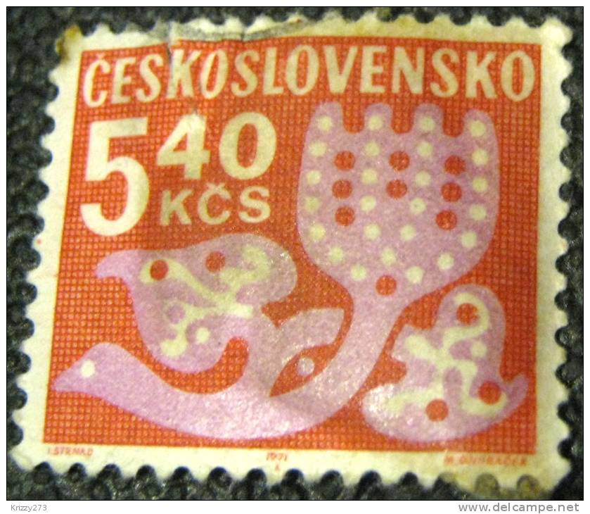 Czechoslovakia 1971 Postage Due 5.40k - Used - Timbres-taxe