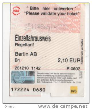 Alt253 Berlin, Berlino, Biglietto Metro Bus, Day Ticket. Tageskarte - Europa