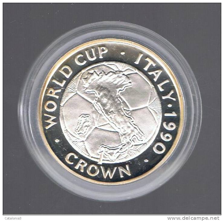 GIBRALTAR - 1 Crow  1990 PROOF  KM34a PLATA - Gibilterra