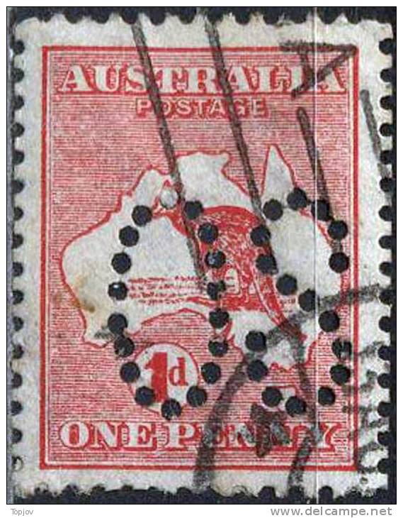 AUSTRALIA - POSTAL SERVICE. O.S. PERF. - 1d. USED.- 1915. ? - Dienstmarken