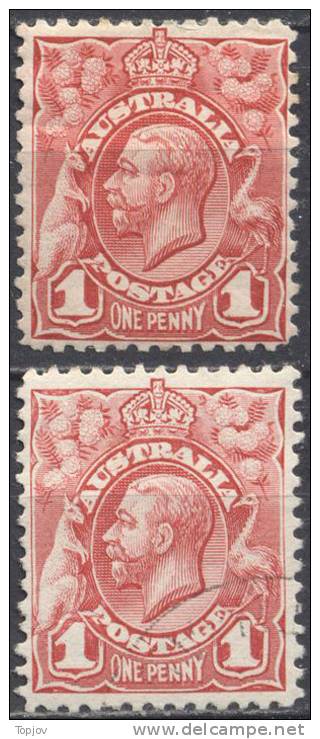 AUSTRALIA -  KING GEORG V - MLH + Used - 1913 - Mint Stamps