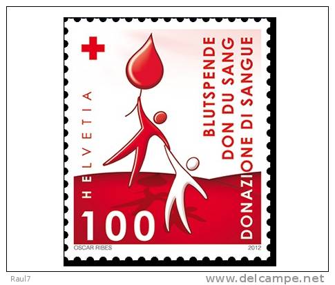 SUISSE - 2012 - Don Du Sang - 1v Neuf // Mnh - Ongebruikt