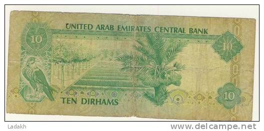 BILLET # EMIRATS ARABES UNIS  # 1982  # 10 DIRHAMS  #  N°8 # - Ver. Arab. Emirate