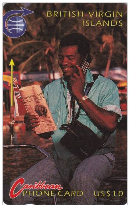 Brithish Virgin Islands . BVI 3B . Man On Phone . MINT . - Vierges (îles)