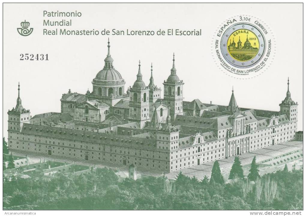 SPAGNA  BLOCK NUEVO/NEW  "Real Monasterio De SAN LORENZO DE EL ESCORIAL"  2.013 2013  S-1387 Ita. - Blocs & Feuillets