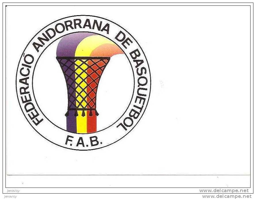 PRINCIPOTE D´ANDORRE. FEDERATION DE BASQUETBOL. REF  11172 - Baloncesto