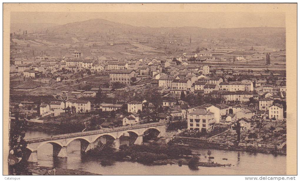 CPA  43 - RETOURNAC - Vue Générale Et Le Coteau Des Vignes - Retournac