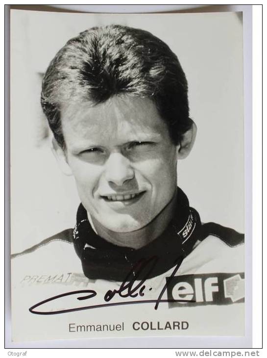 Formule I - Photo - Emmanuel COLLARD - Hand Signed - Autographe - Dédicace Authentique Du Coureur - Car Racing - F1