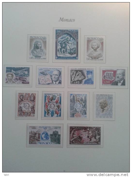 Monaco 1974 Annata Completa / Complete Year Set **/MNH VF - Full Years