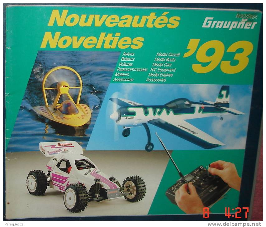 Catalogue NouveautésGRAUPNER 1993.99 Pages.Francais Et Anglais - Literatura & DVD