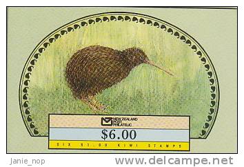 New Zealand-1988 $ 6.00 Kiwi Booklet  SB 50 - Markenheftchen