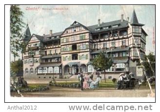 Litho Oberhof Thüringen Herzogliches Schloßhotel Hotel 10.7.1909 Nach Tübingen - Oberhof
