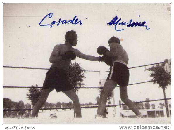 Cartolina Fotografica Pugilato - CASADEI Vs MUSINA Anni'50 Fotografo Bordin. - Boxing