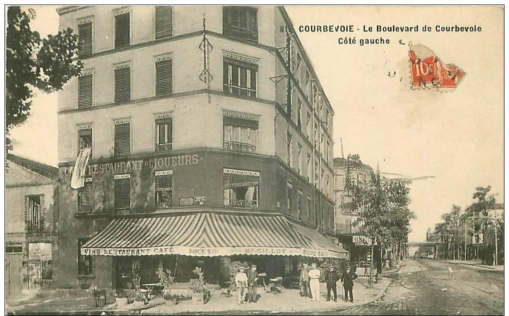 92 COURBEVOIE BOULEVARD COTE GAUCHE CAFE RESTAURANT GILLOT - Courbevoie